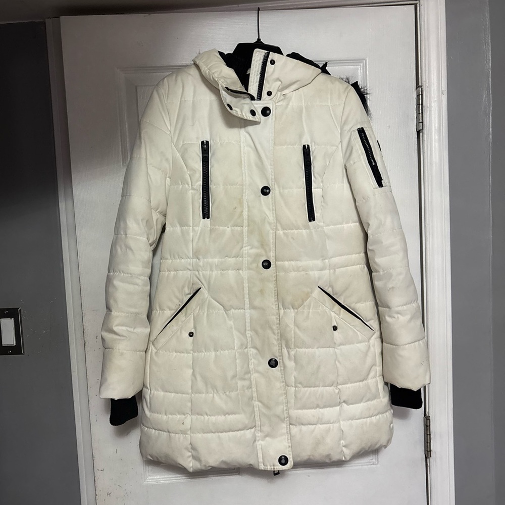 White Guess Parka - Medium